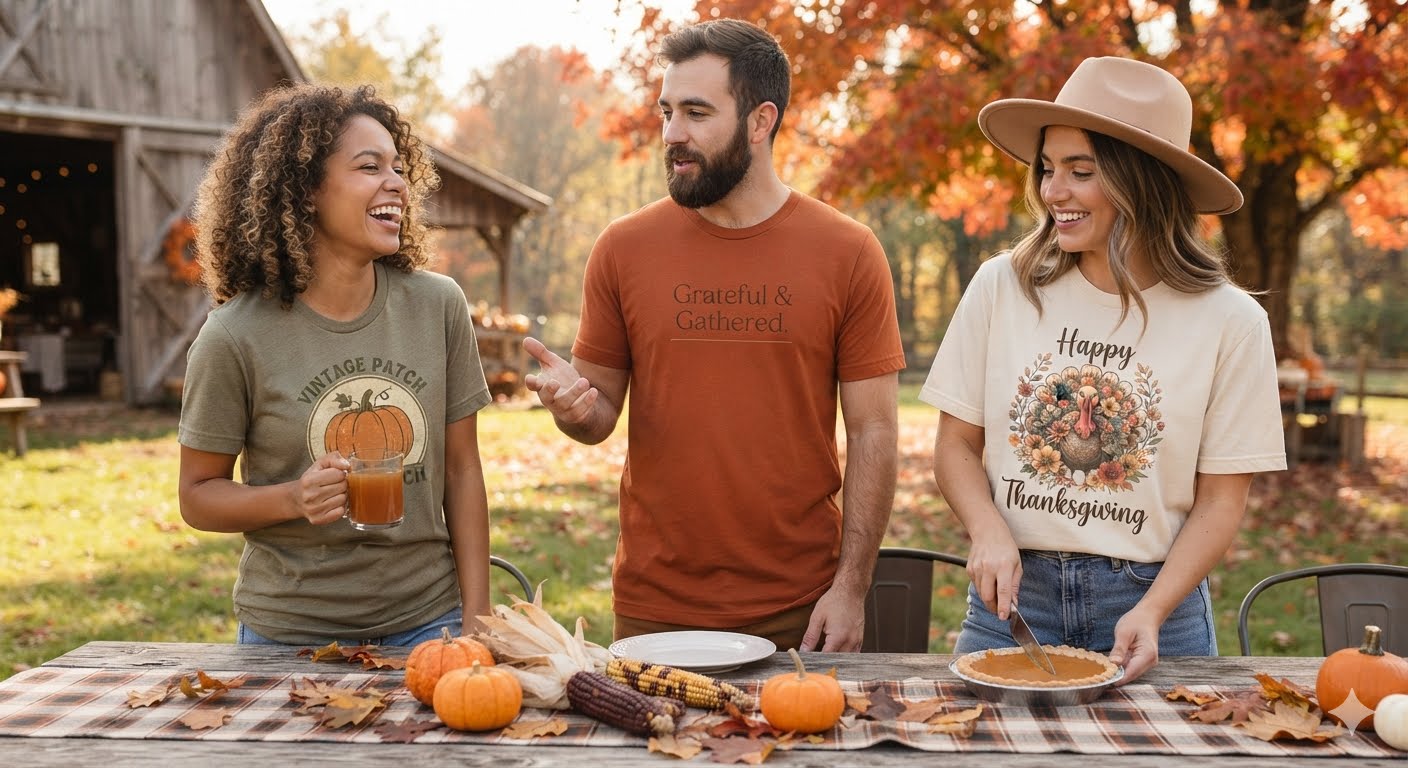 Tis the Season Cozy Autumn & Thanksgiving Vibes Graphic Tee