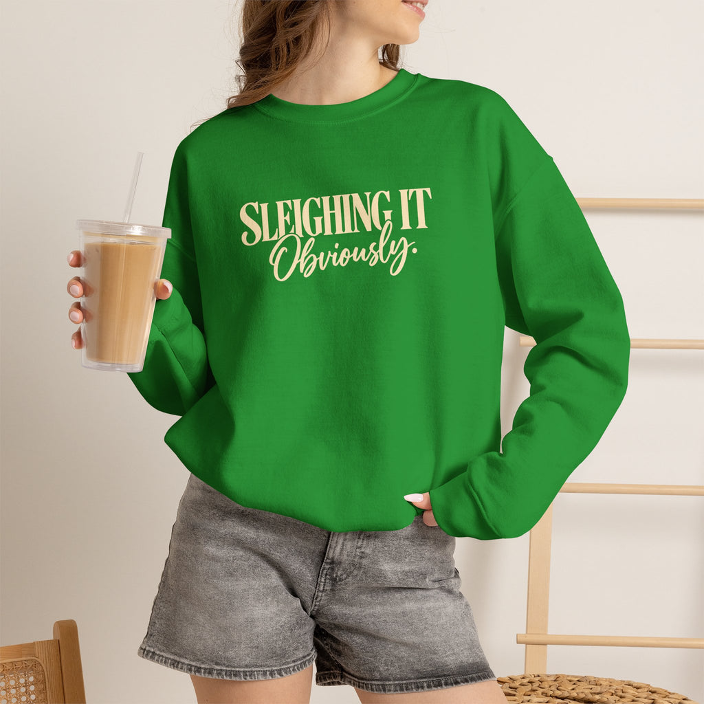 Sleighing It Obviously Crewneck Sweatshirt