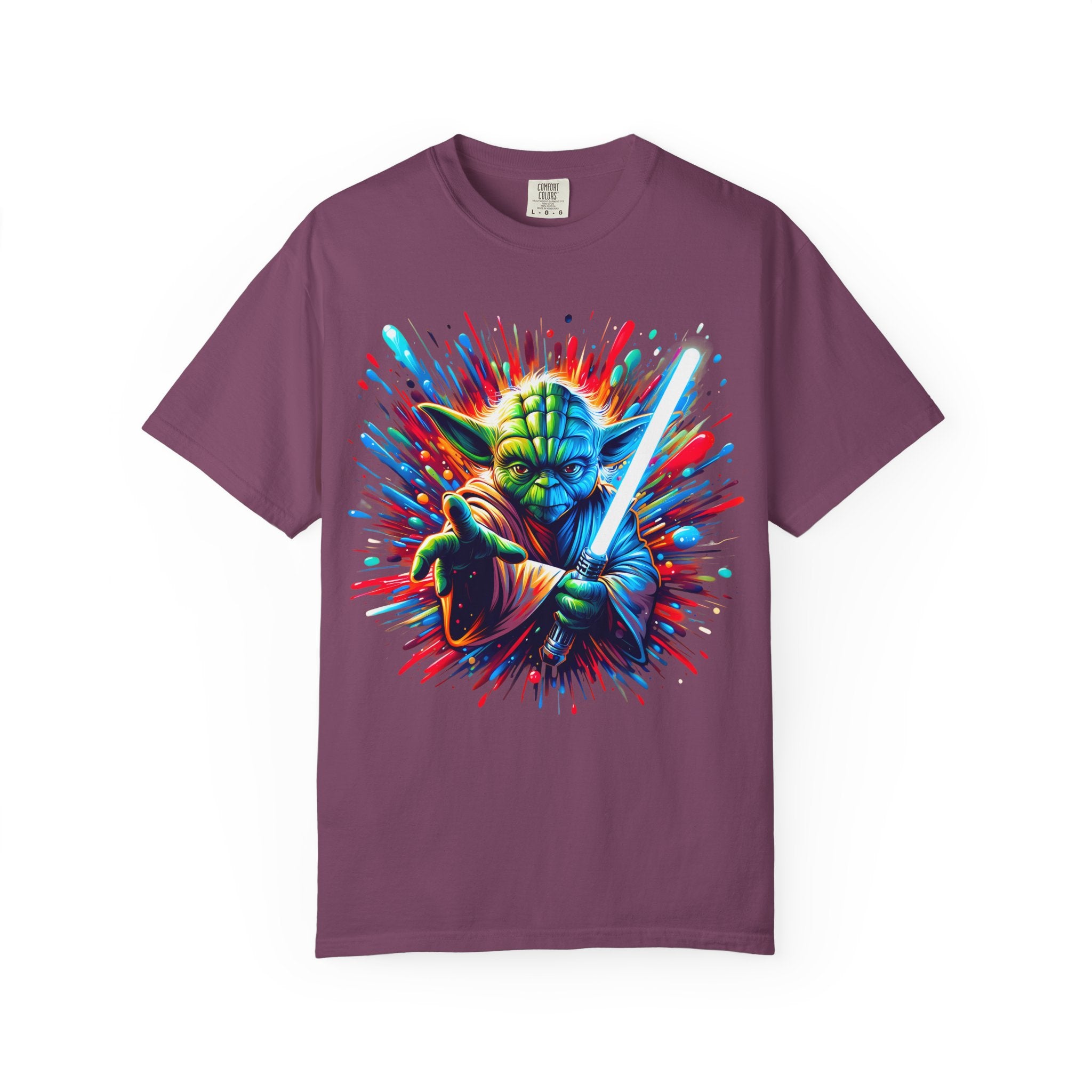 Galaxy Warrior T Shirt Color Splash Lightsaber Art