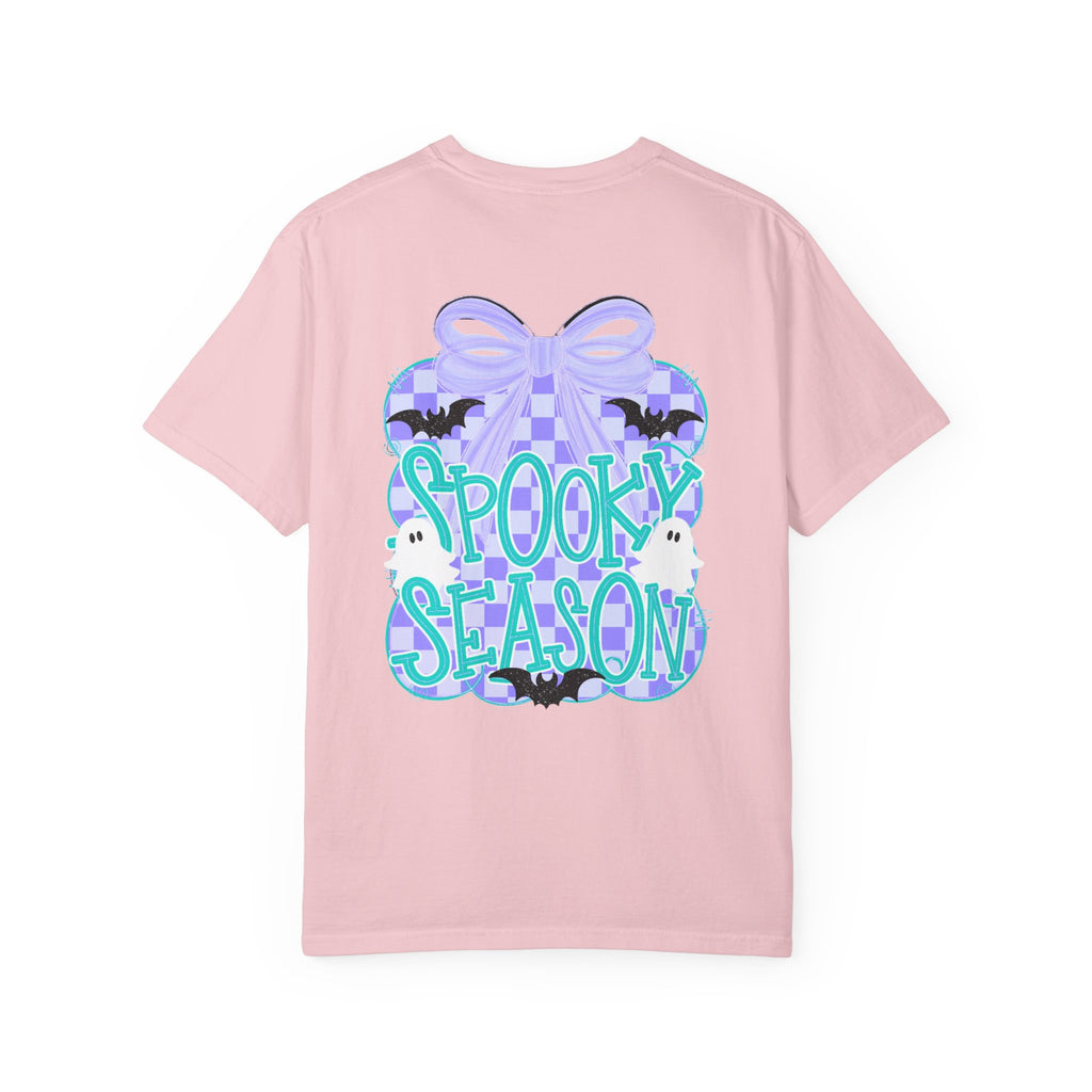 Spooky Season Ghost Tee Lavender Bow Halloween T Shirt