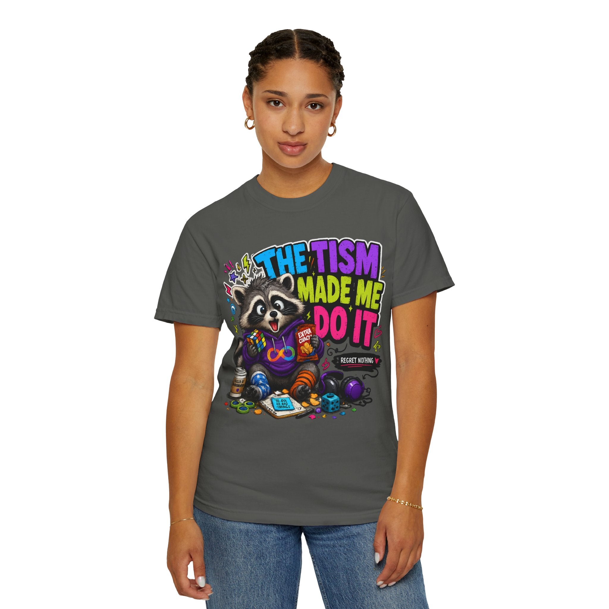 The Tism Made Me Do It Raccoon TShirt