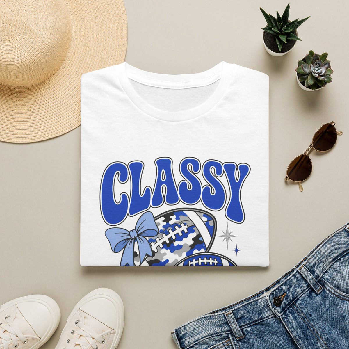 Classy Until Kickoff Football T Shirt
