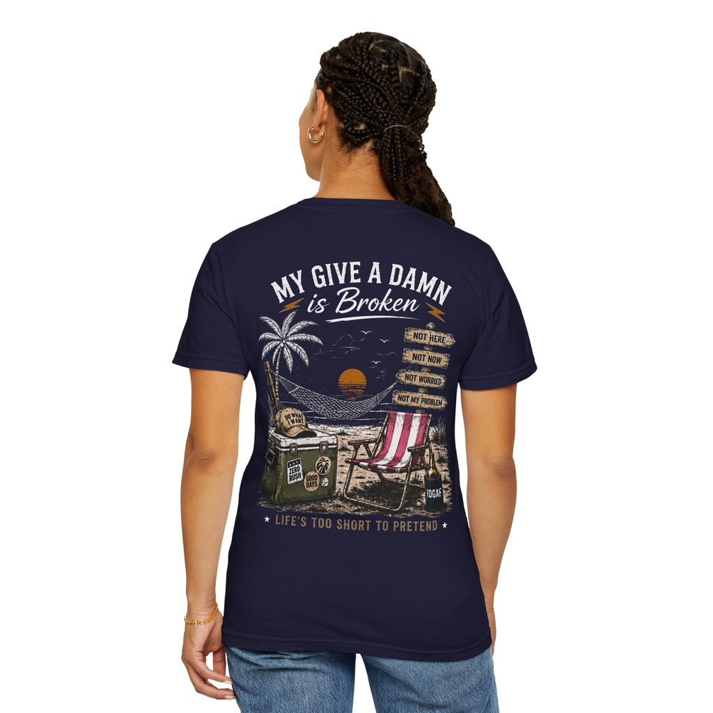 Tee Shirt Too Old to Care Beach Vintage Graphic Tee