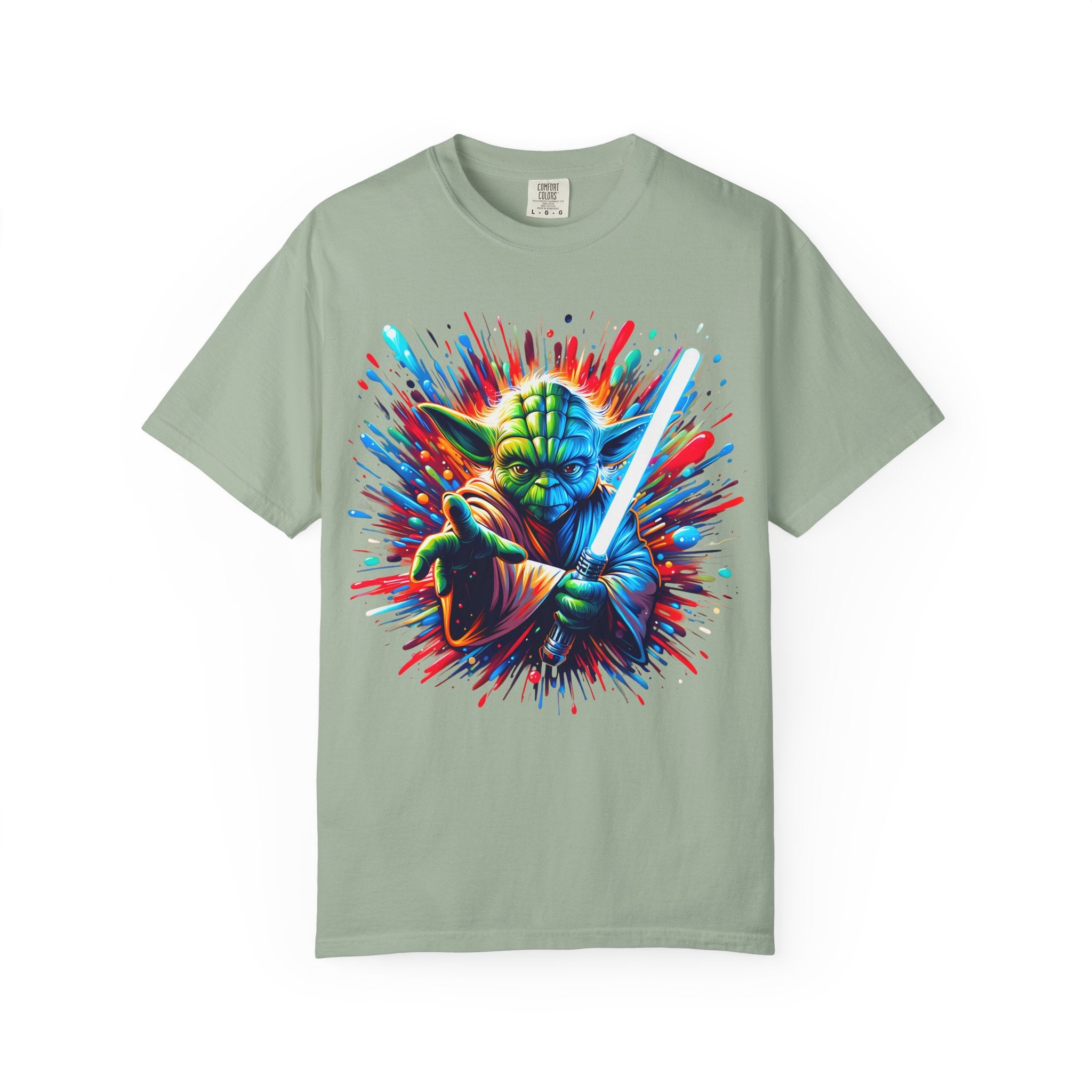 Galaxy Warrior T Shirt Color Splash Lightsaber Art