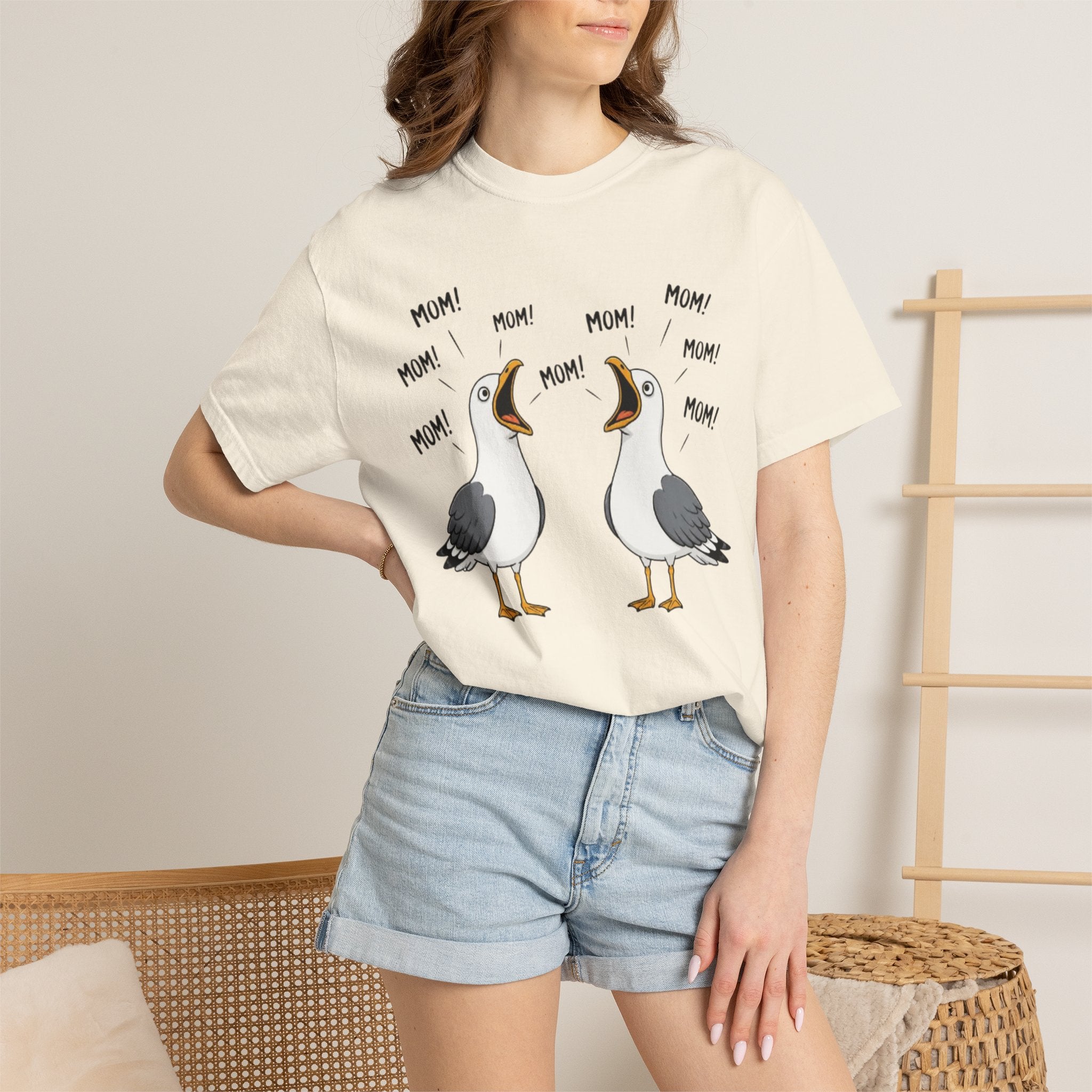 Seagull MOM MOM MOM Graphic T Shirt