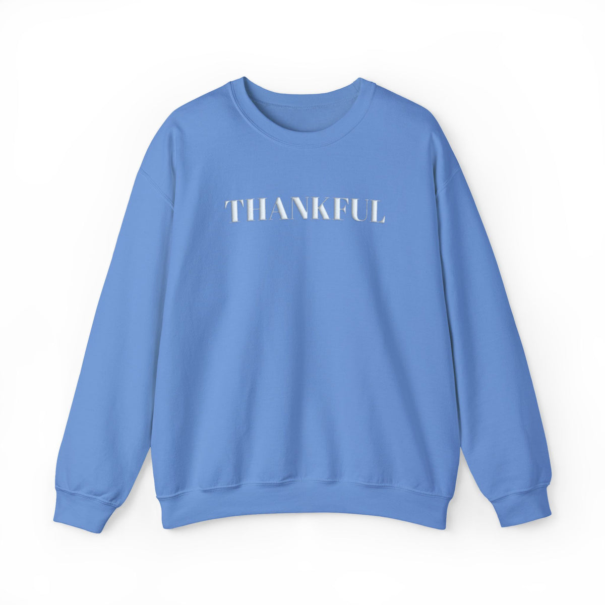 Thankful Puff Print, Thanksgiving Sweatshirt, Raised Letter Crewneck, Fall Sweatshirt, Thankful Shirt, Thanksgiving Gift, Puff Print Shirt