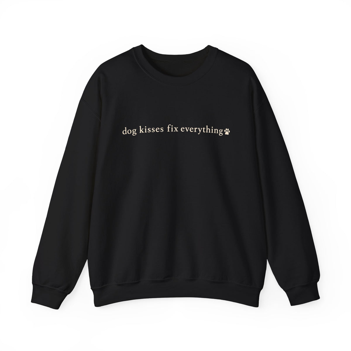 Dog Kisses Fix Everything Sweatshirt, Minimalist Dog Mom Crewneck, Cute Dog Lover Gift, Cozy Pet Mom Sweater, Christmas Gift for Dog Lovers
