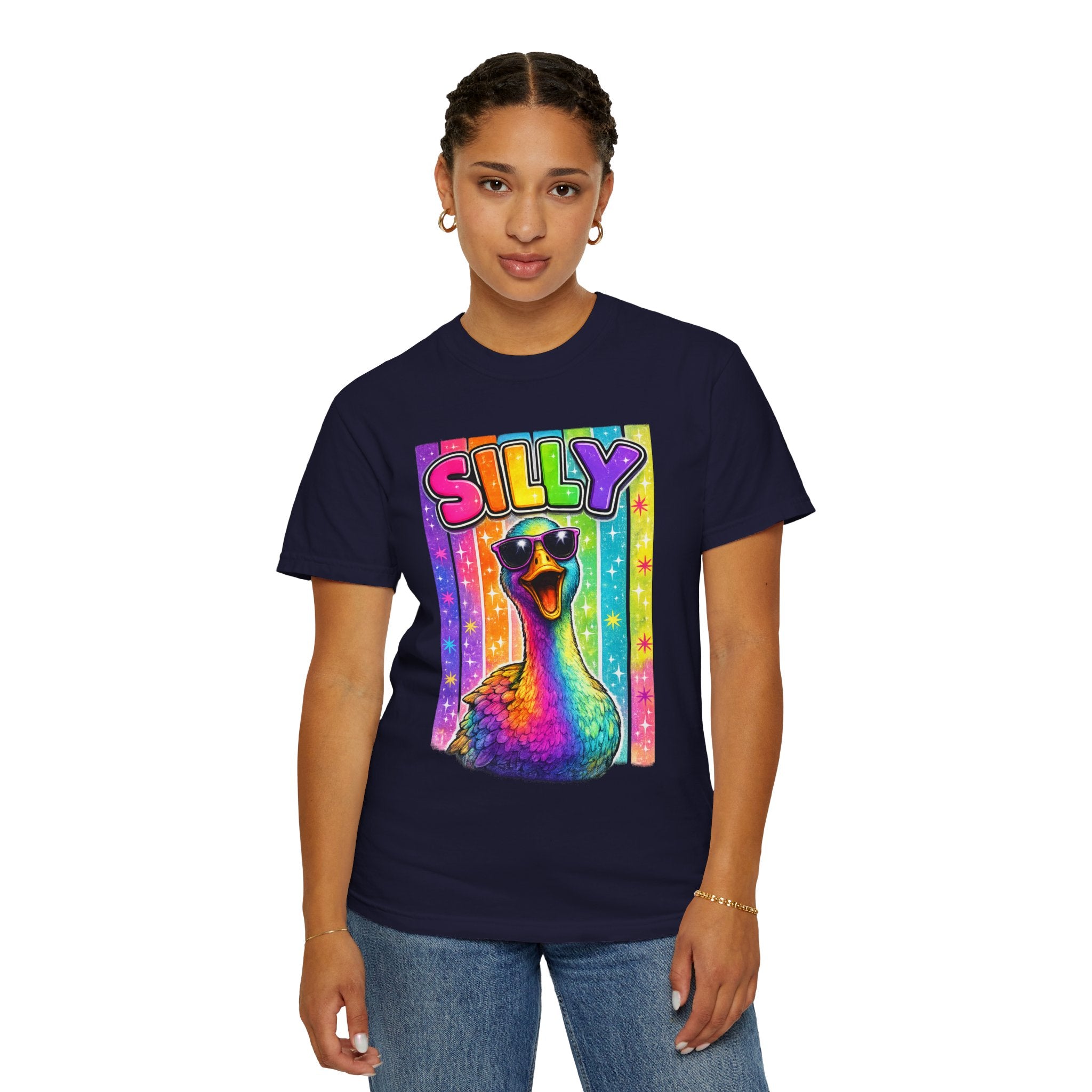 Silly Rainbow Goose T Shirt