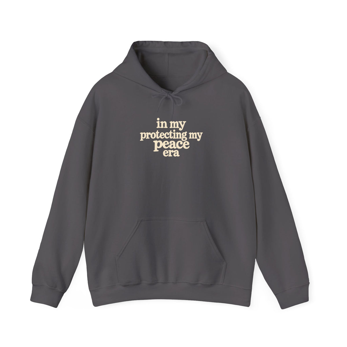 In My Protecting My Peace Era hoodie | white minimalist script sweatshirt