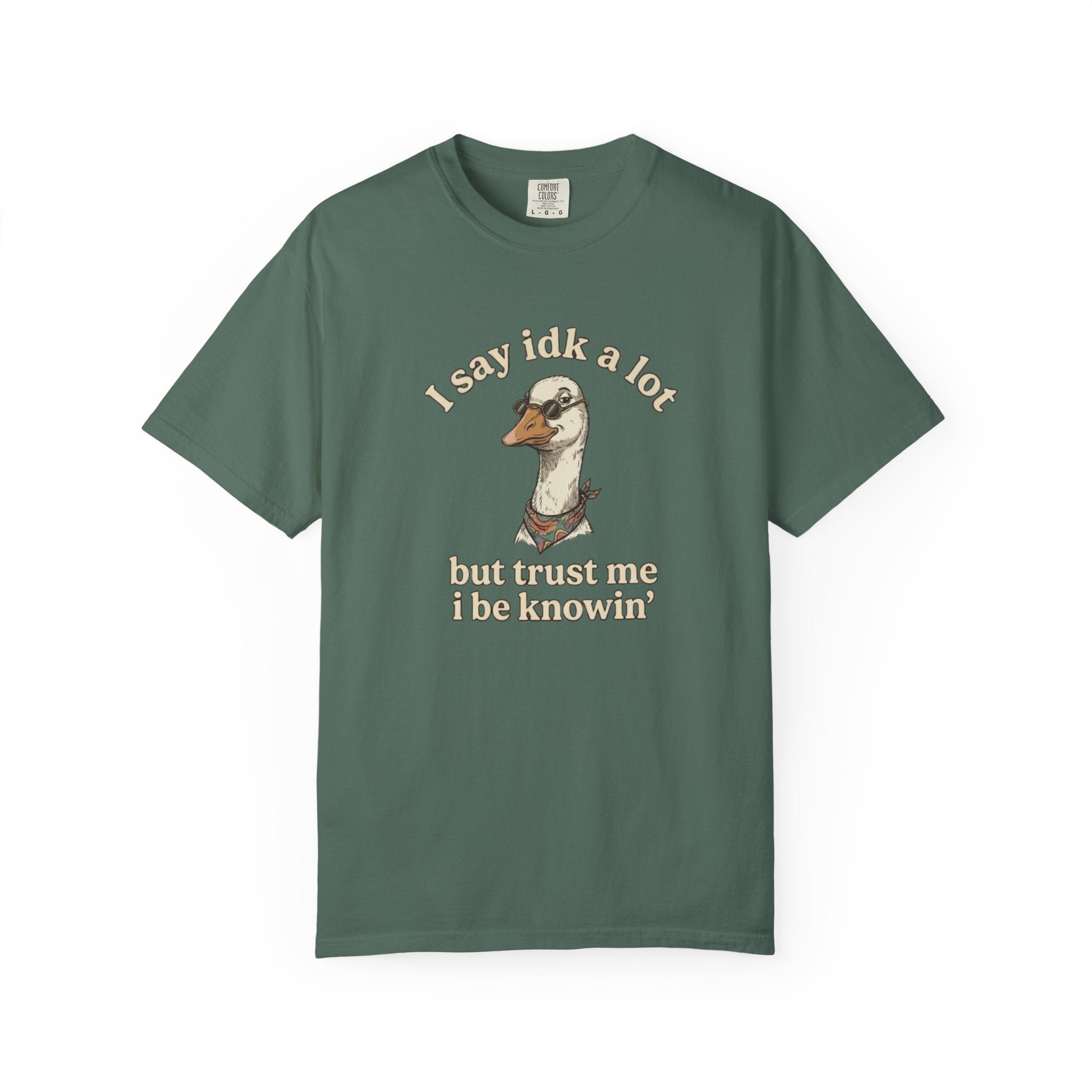 Funny Goose T Shirt Say Idk a Lot But Trust Me I Be knowin Graphic Tee