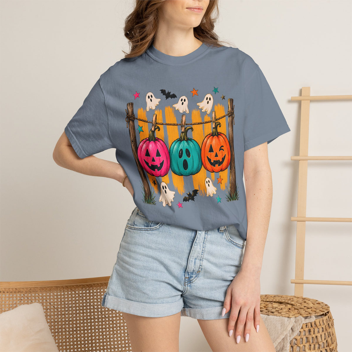 Halloween Pumpkins and Ghosts T Shirt Cute Jack O Lantern Halloween Tee