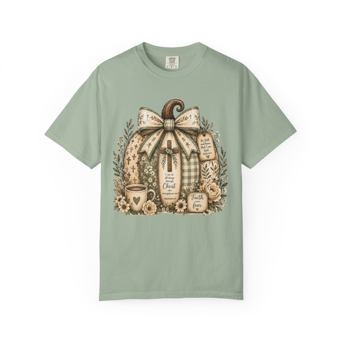 Pumpkin Blessings Tee Rustic Autumn Pumpkin with Grateful Heart Design