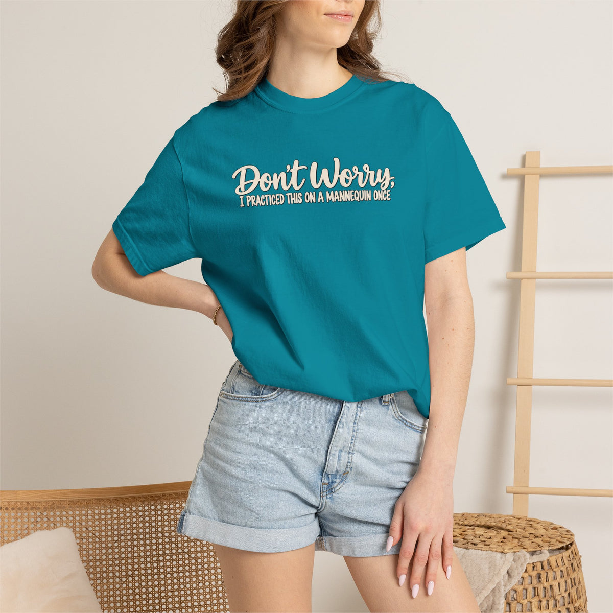 Funny Nursing Student Shirt, Don't Worry I Practiced on a Mannequin Tee, Nurse Humor T-Shirt, Nursing School Graduation Gift, Comfort Colors