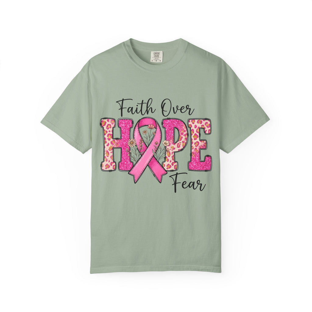 Breast Cancer Awareness Faith Over Fear Hope Tee Shirt