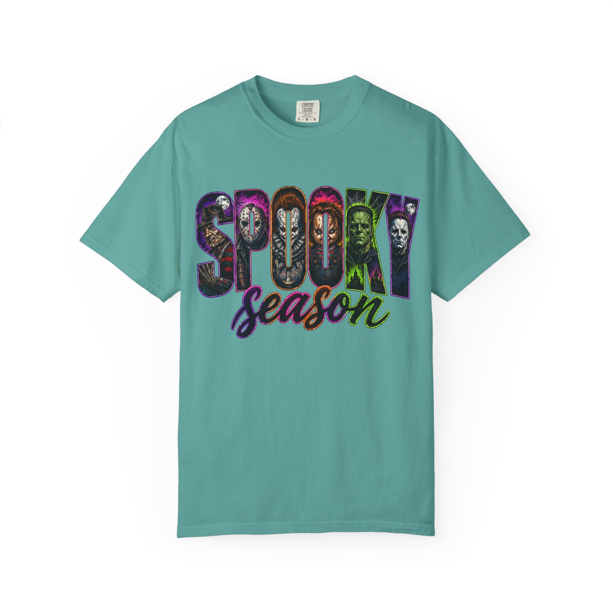 Spooky Season Graphic T Shirt Halloween Horror Movie Mask Design