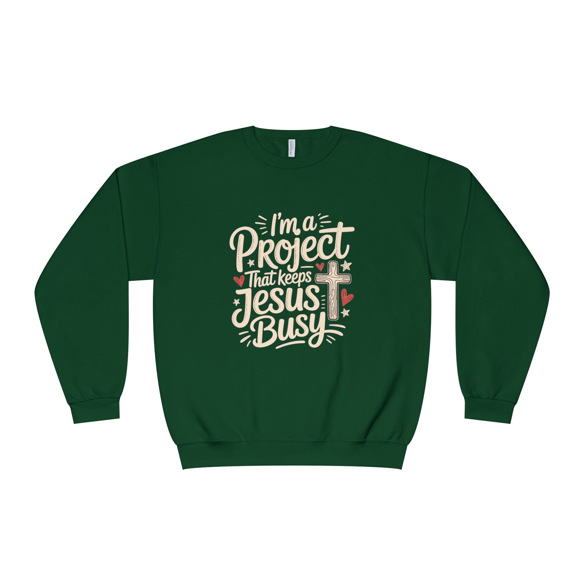 Im a Project That Keeps Jesus Busy Crewneck Sweatshirt