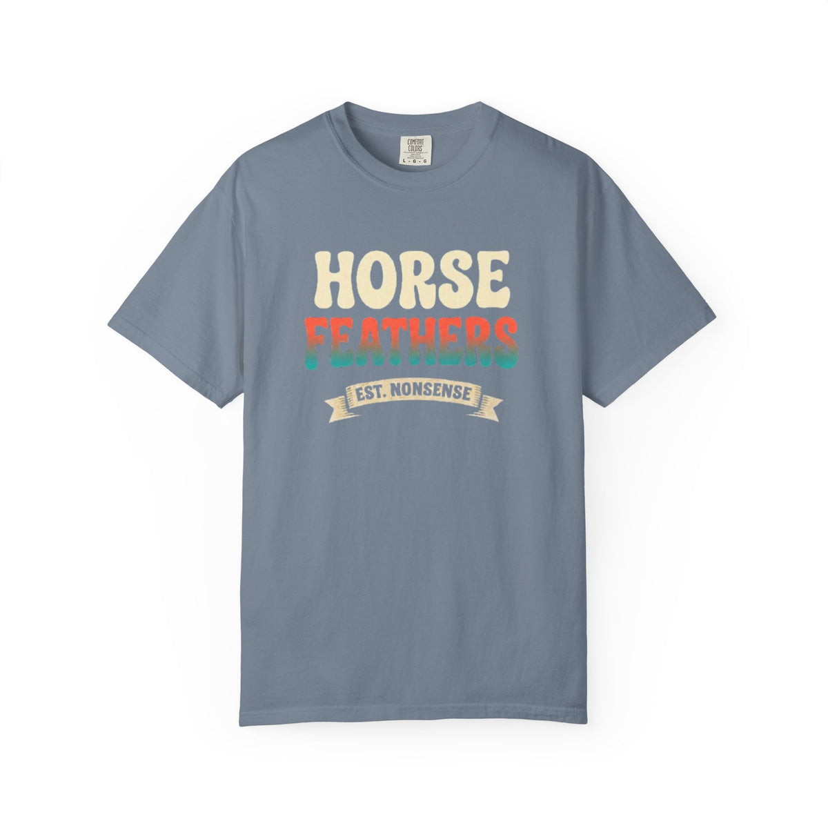 Horse Feathers Graphic T-Shirt Vintage Retro Logo Tee