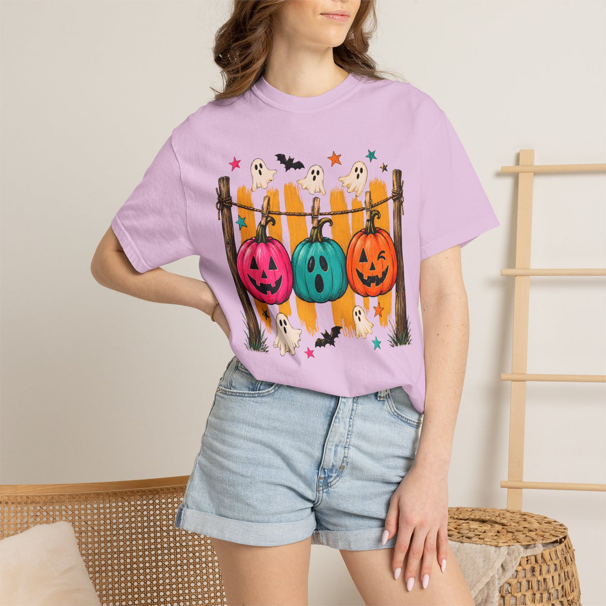 Halloween Pumpkins and Ghosts T Shirt Cute Jack O Lantern Halloween Tee