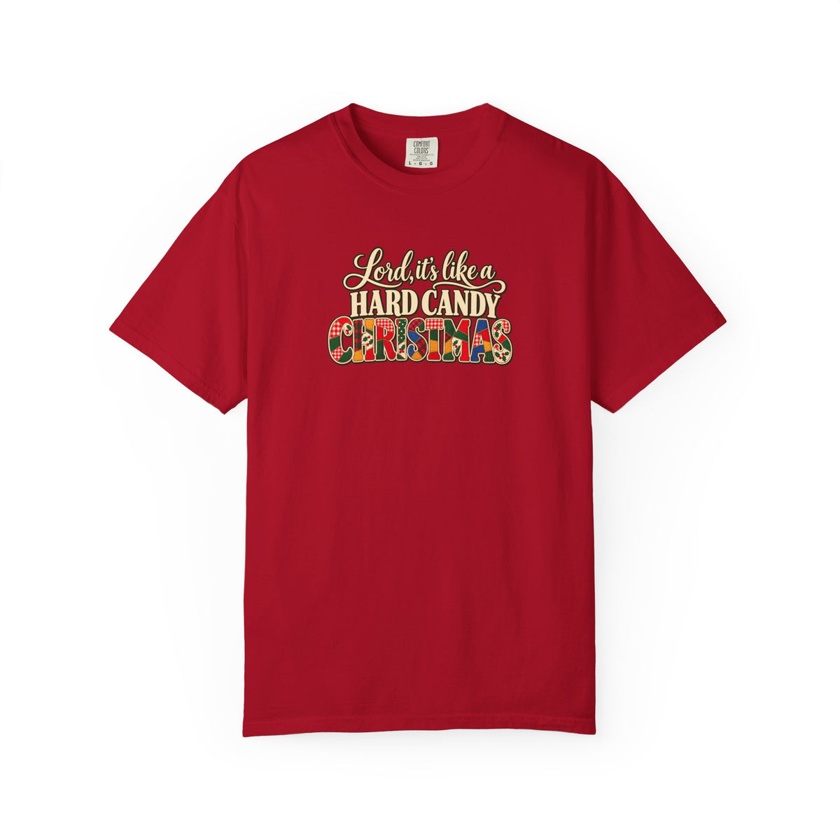 Hard Candy Christmas Shirt, Vintage Patchwork Christmas Tee, Retro Country Holiday Shirt, Coordinating Couple Christmas Shirts