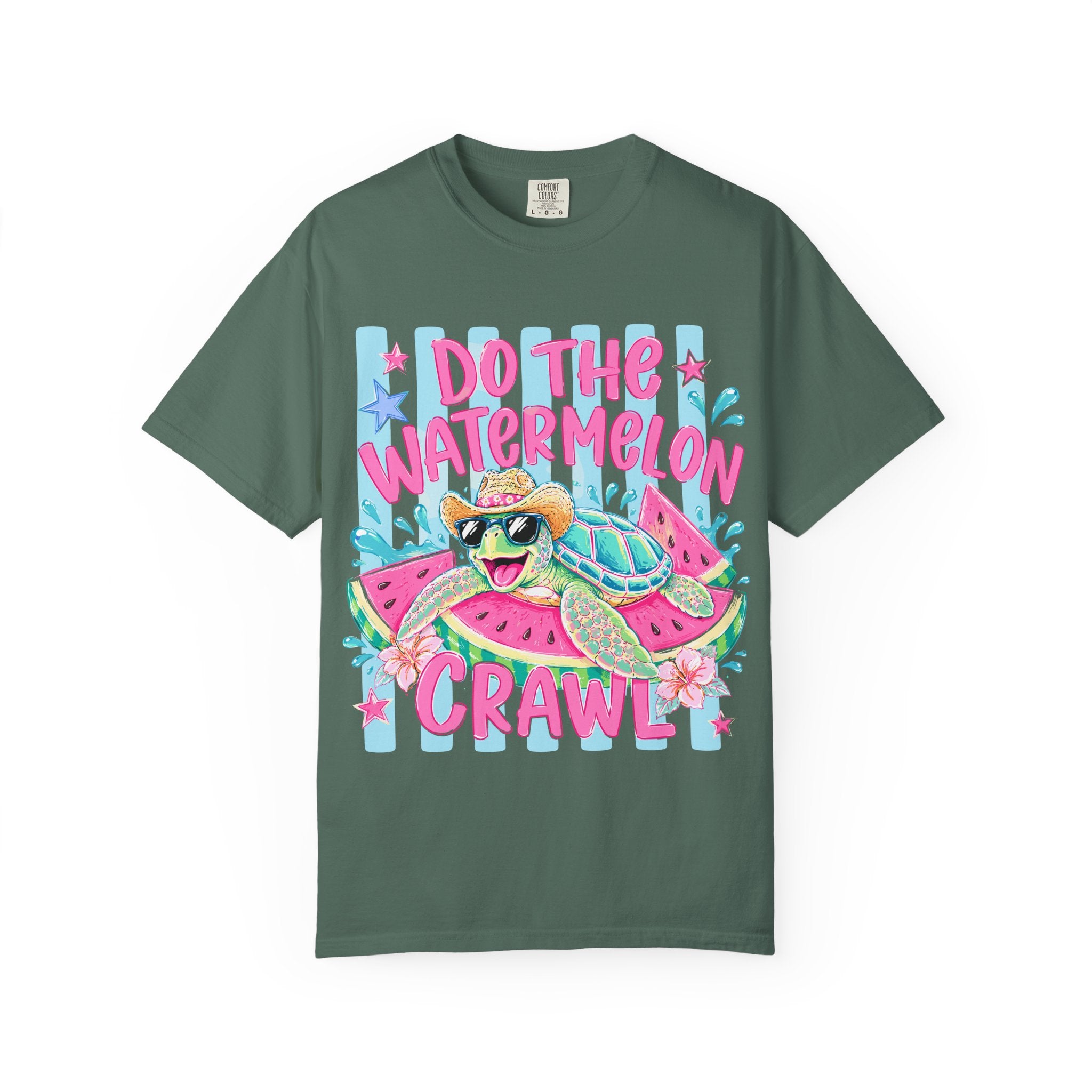 Do The Watermelon Crawl TShirt Cute Turtle Summer Graphic Tee