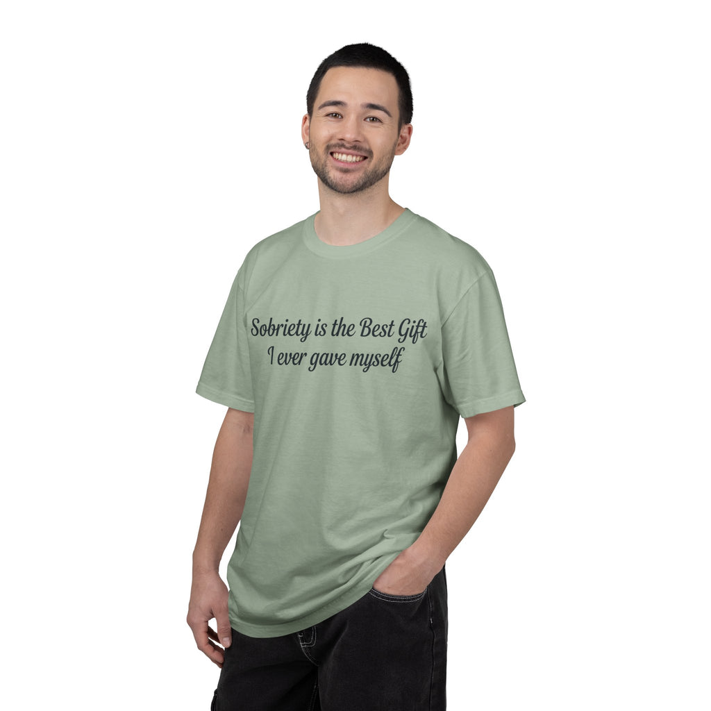 Sobriety Is the Best Gift Tee Inspirational Recovery T Shirt Personalize with how many months or years