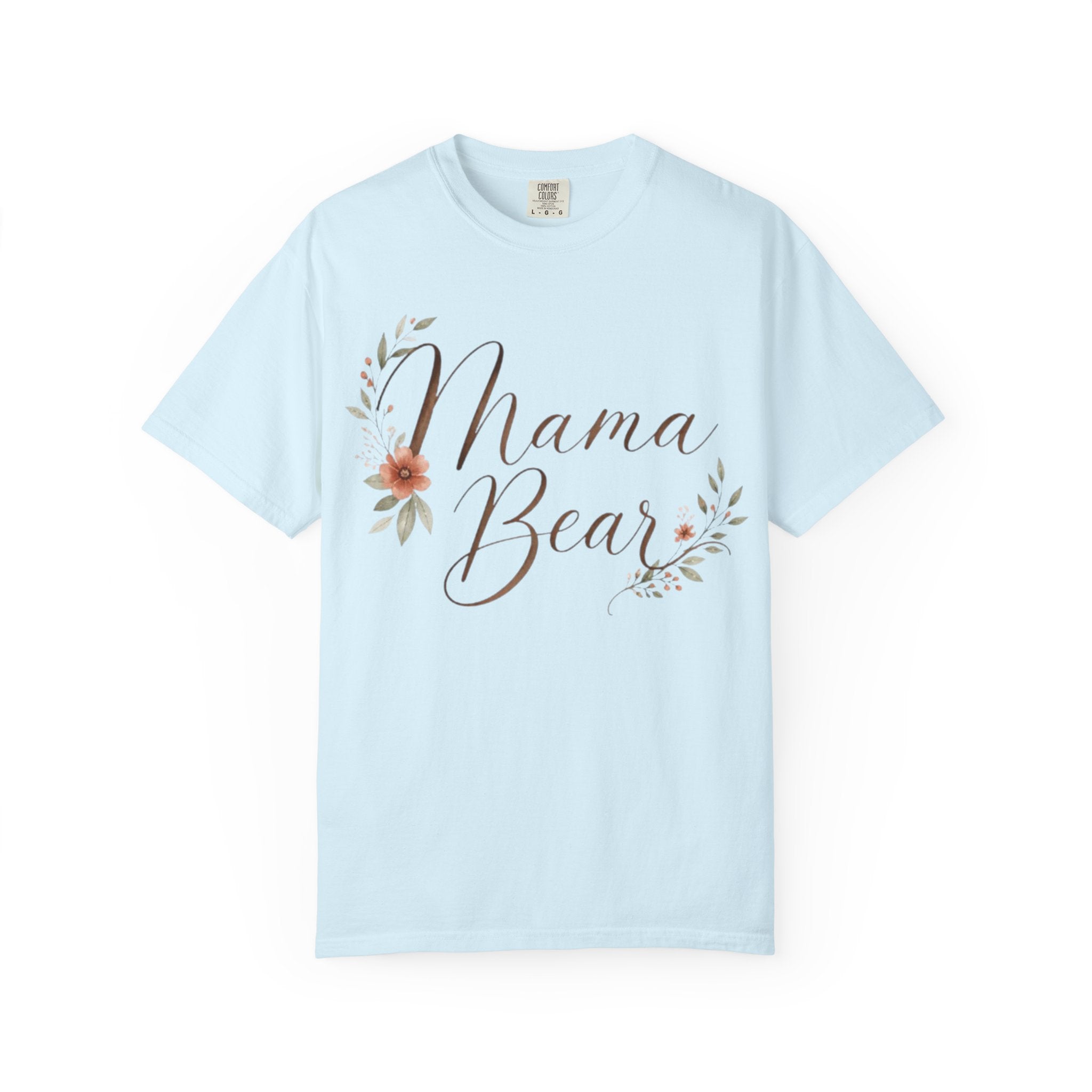 Mama Bear T Shirt Floral Script Mother Tee
