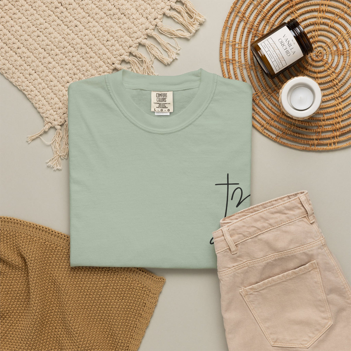 T-Shirt  Stronger Than the Storm Script Chest and Back Tee