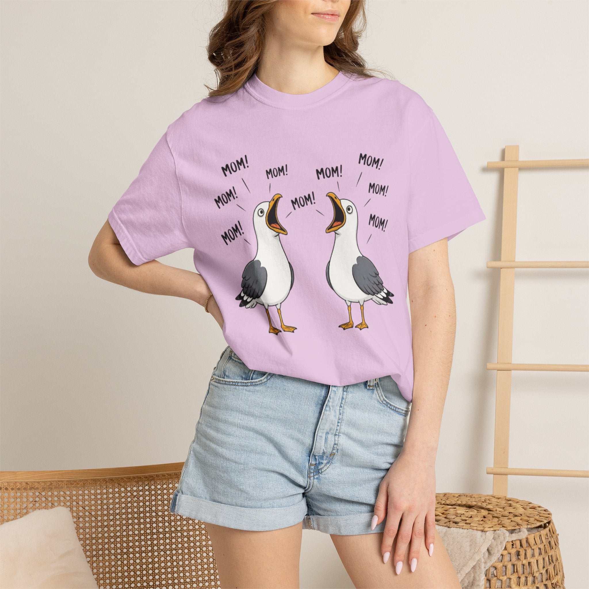 Seagull MOM MOM MOM Graphic T Shirt