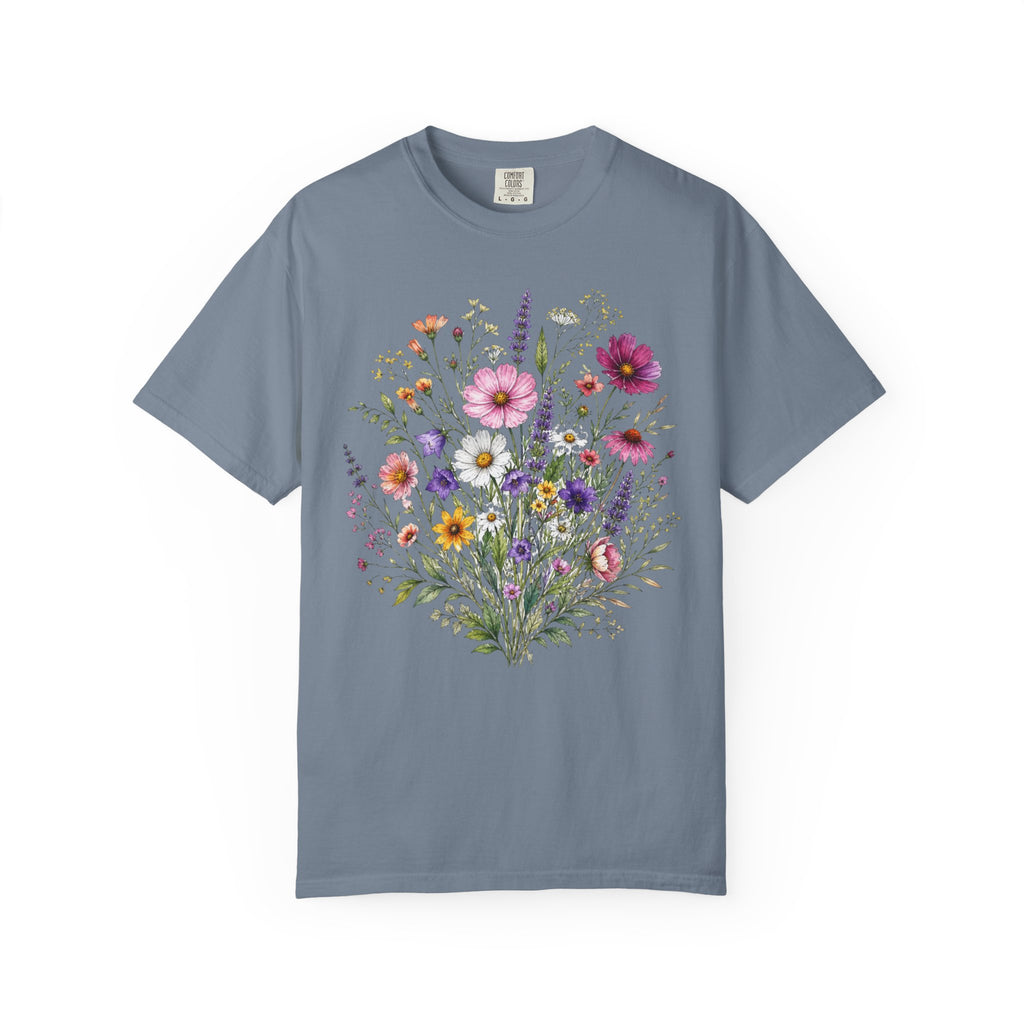 Floral Bouquet T Shirt Wildflower Garden Graphic Tee