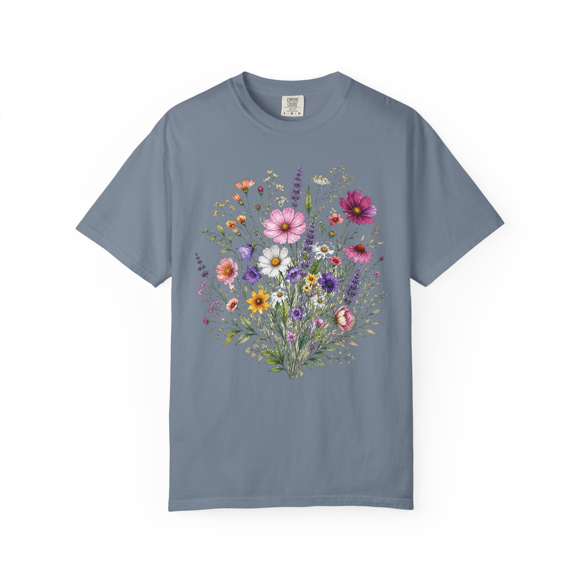Floral Bouquet T Shirt Wildflower Garden Graphic Tee