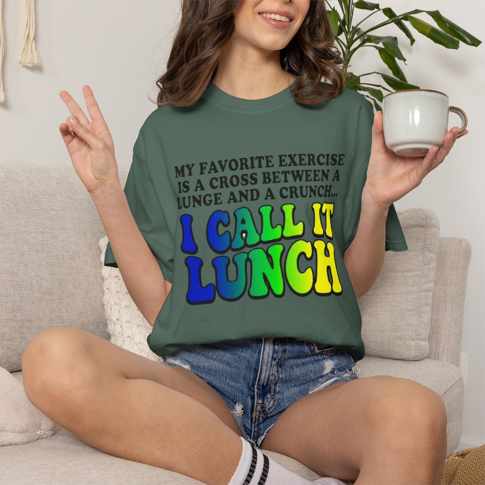 I Call It Lunch T-Shirt Funny Fitness Food Quote Tee