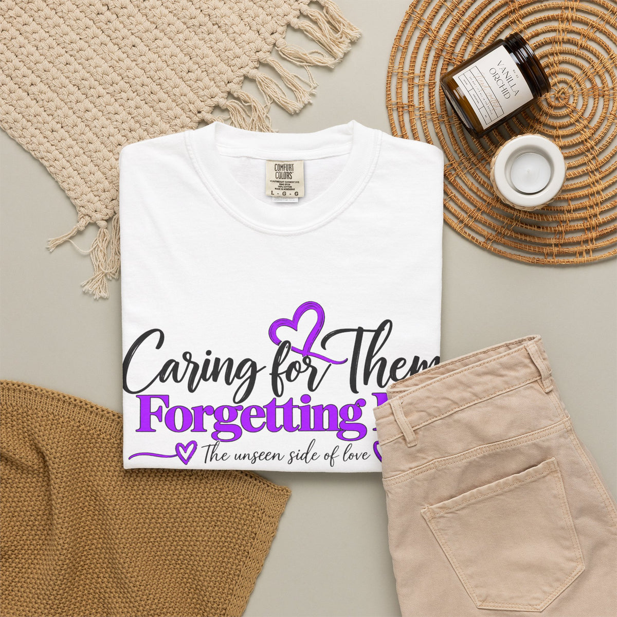 Caring for Them Forgetting Me T shirt | Alzheimer Awareness Purple Ribbon