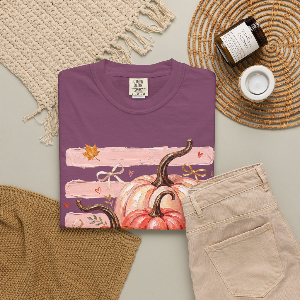 Pumpkin Harvest Tee Shirt Autumn Watercolor Pumpkins Tee
