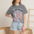 T-Shirt Go With The Flow Floral Sea Turtle Graphic Tee