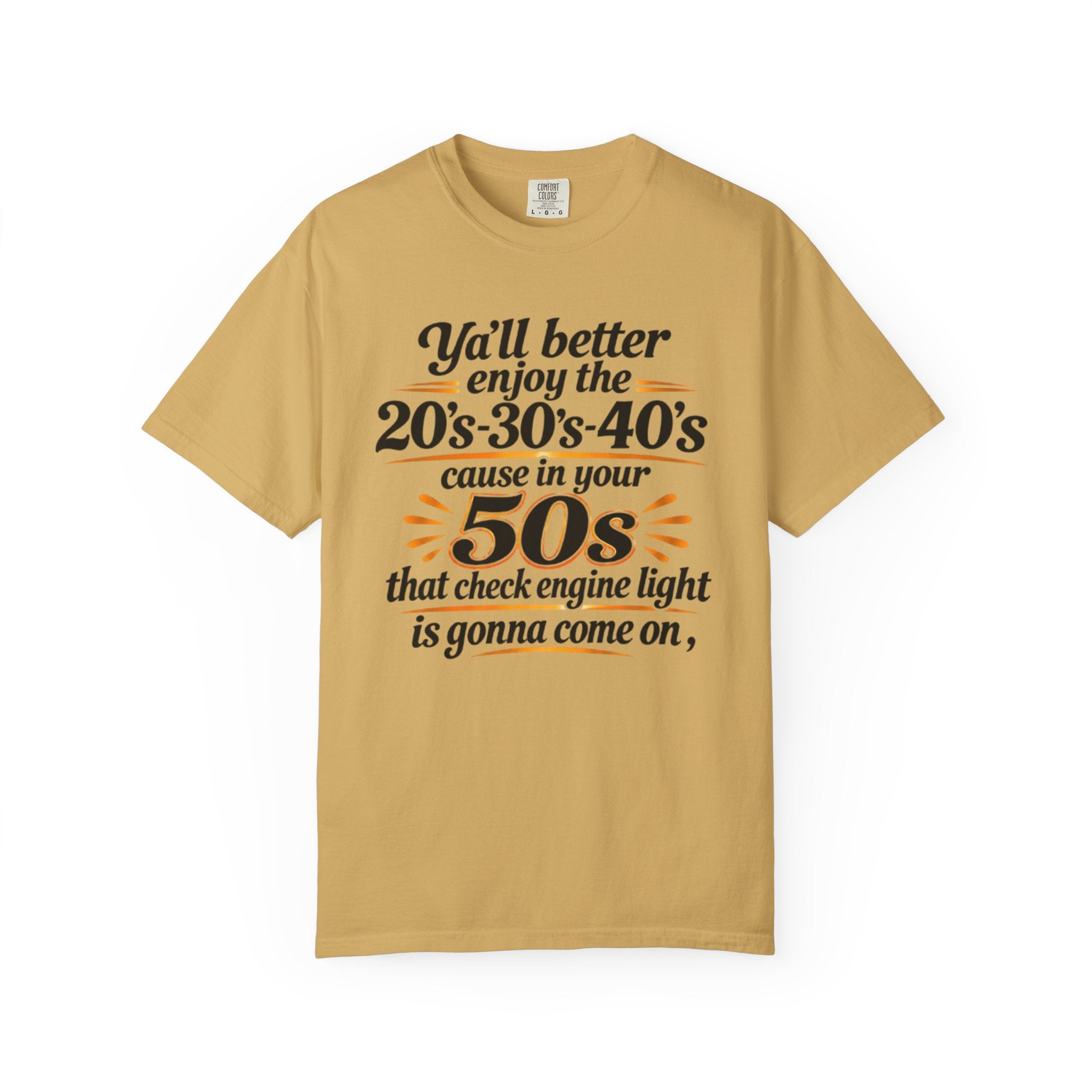 Funny Check Engine Light 50s Retirement T-Shirt