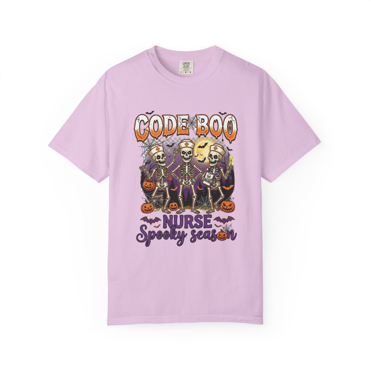 Nurse Code Boo Halloween T‑Shirt Spooky Season Skeletons