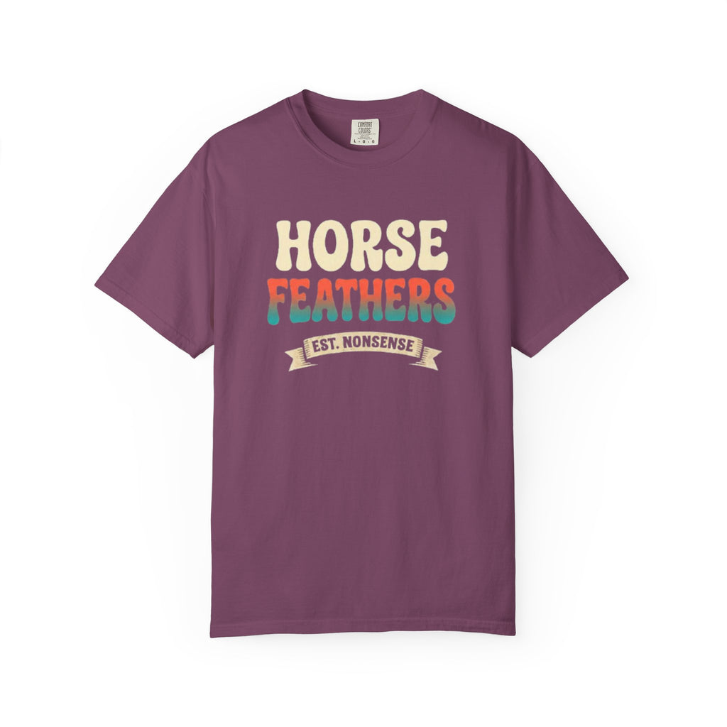 Horse Feathers Graphic T-Shirt Vintage Retro Logo Tee