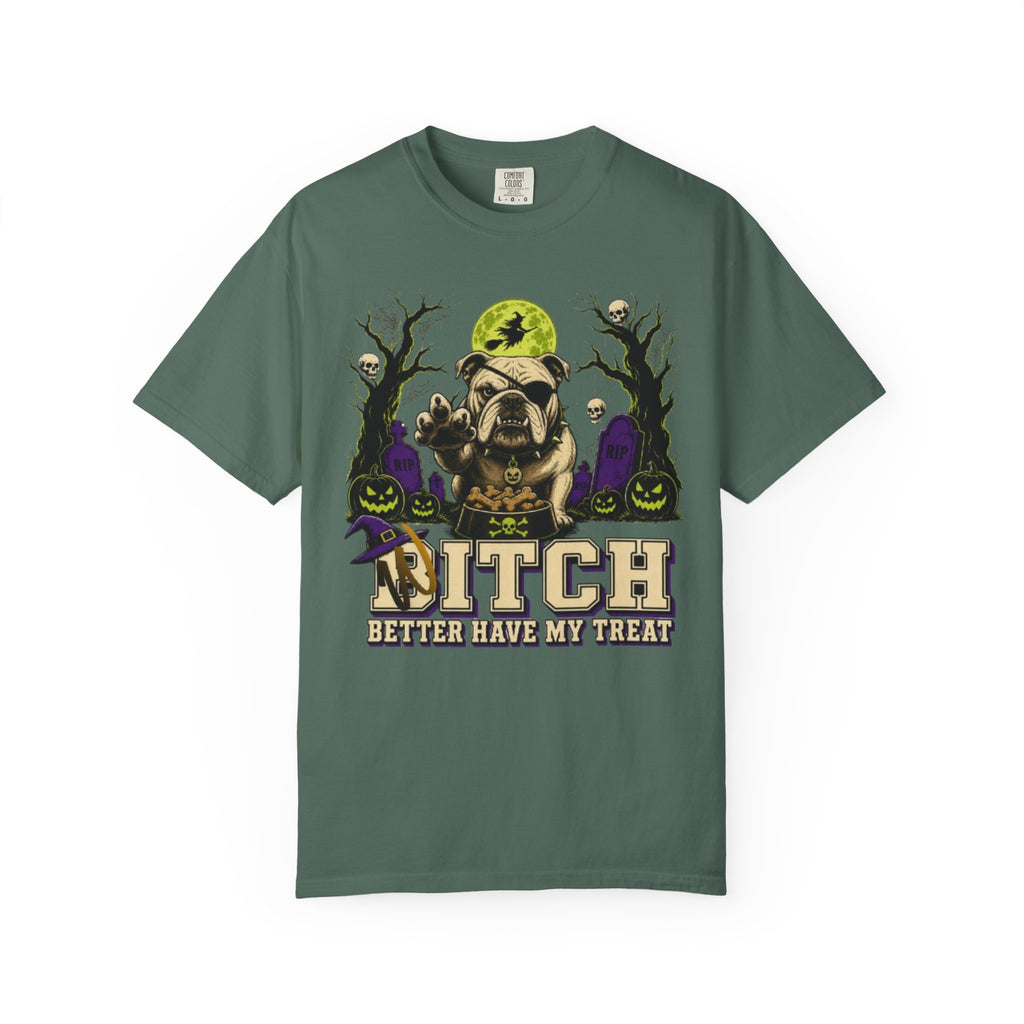 Halloween Bulldog T Shirt Bitch Better Have My Treat Spooky Costume Tee