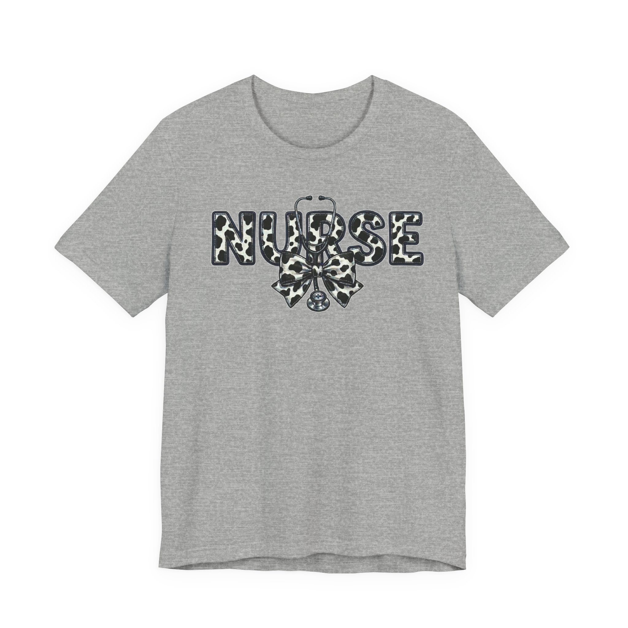 Nurse Leopard Print Stethoscope Tee – Cute Medical Scrub Shirt