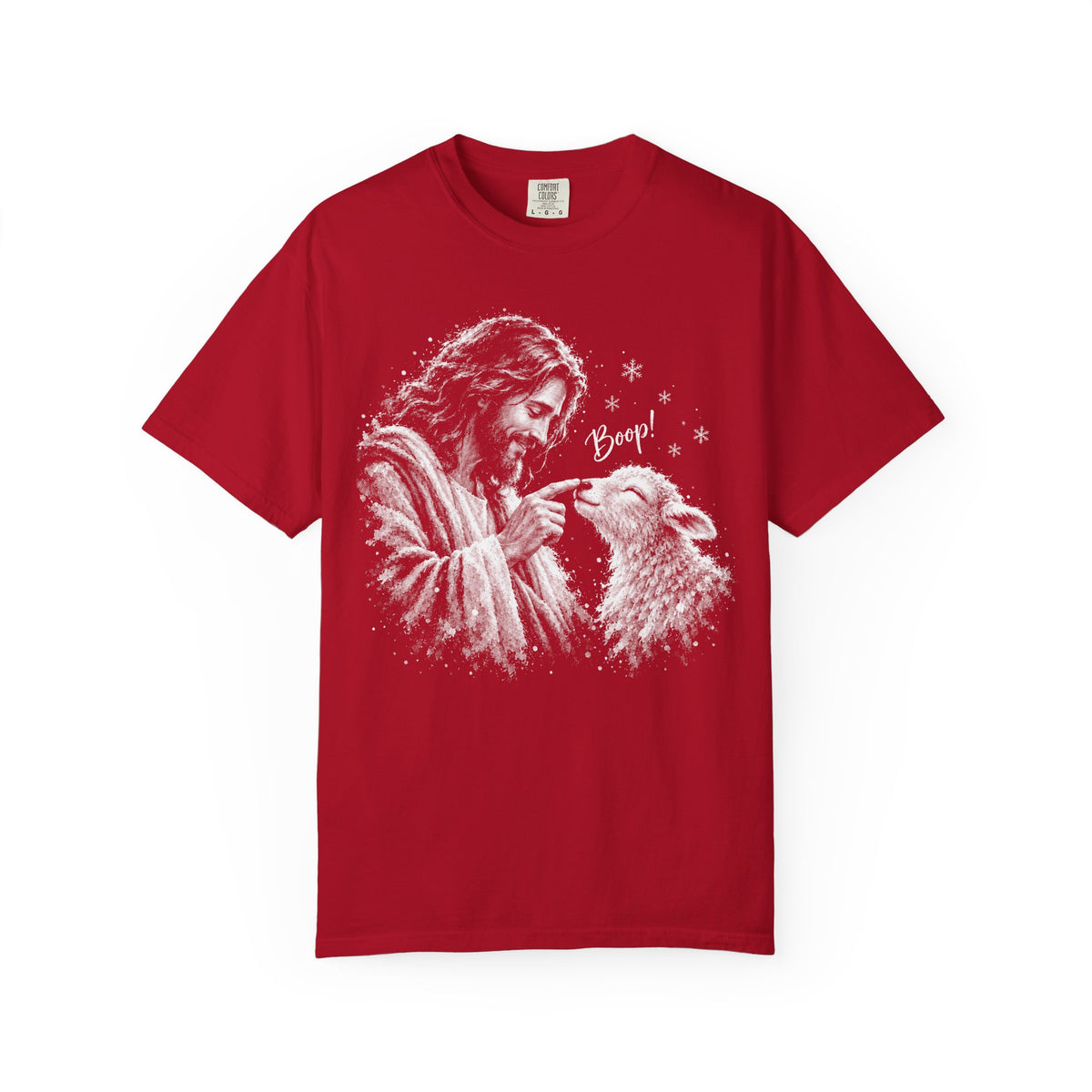 Jesus Boop Shirt, Jesus and Lamb Christian T-Shirt, Cute Faith Based Tee, Funny Jesus Shirt, Religious Gift for Women, Christian Graphic Tee