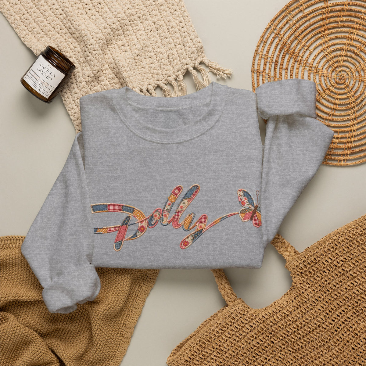 Dolly Floral Script Crewneck Sweatshirt