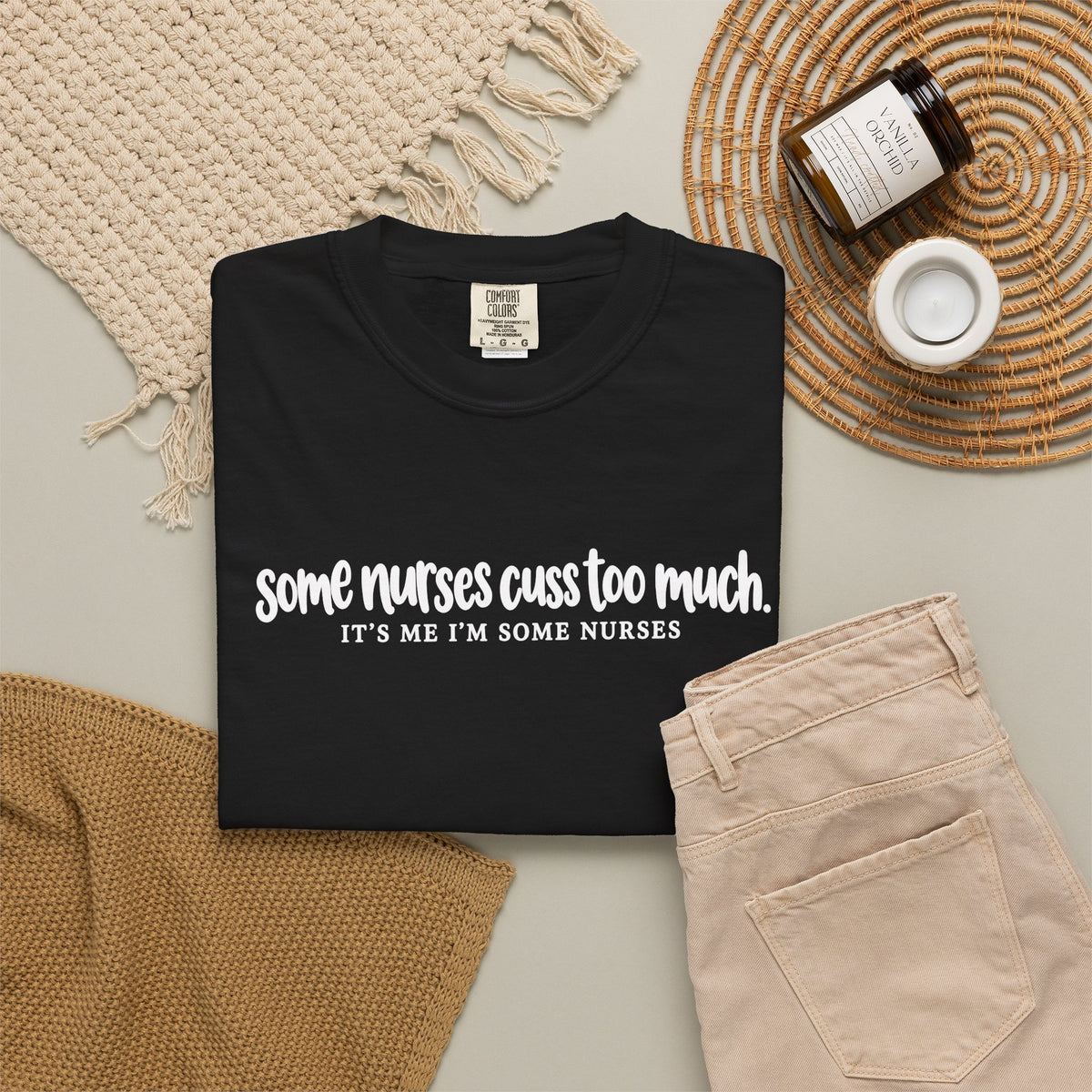 Funny Nurse Shirt, Some Nurses Cuss Too Much Tee, Nurse Humor T-Shirt, Comfort Colors Nurse Tee, Funny Nursing Gift, Healthcare Worker Shirt