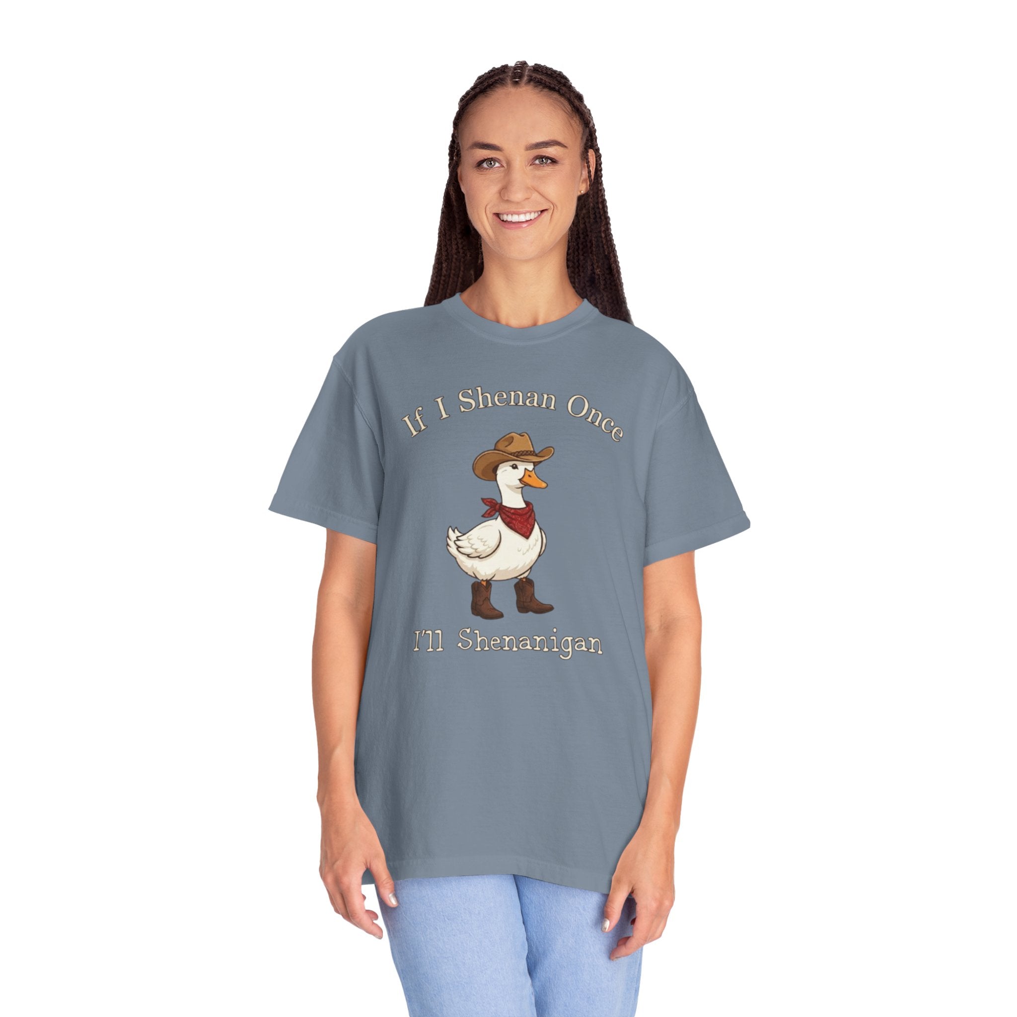 If I Shenan Once I ll Shenanigan T Shirt Funny Cowboy Duck Graphic Tee