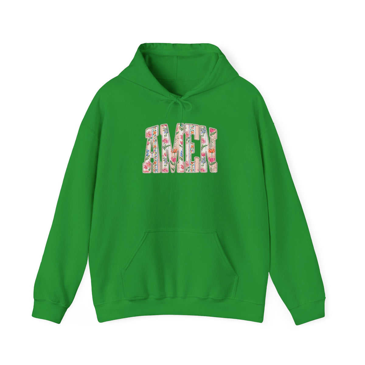 Floral AMEN Hoodie, Christian Faith Sweatshirt, Colorful Floral Religious Hoodie, Inspirational Christian Gift for Women