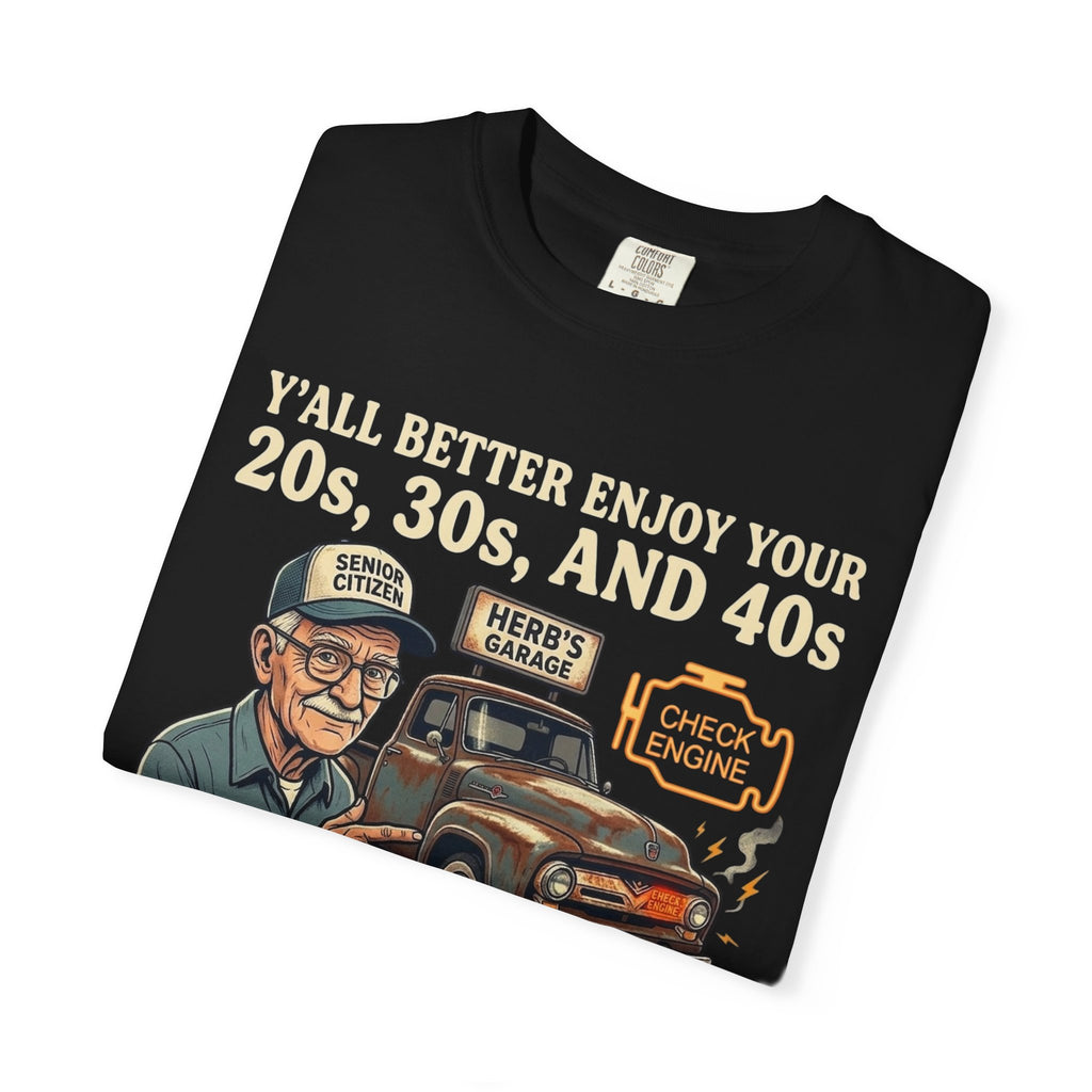 Check Engine Light Tee Shirt Funny Vintage Grandpa Truck Tee