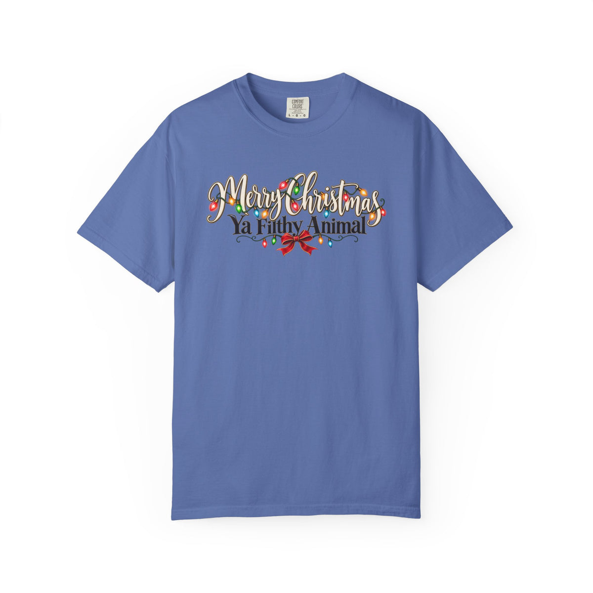 Merry Christmas Ya Filthy Animal Sweatshirt, Funny Christmas Shirt, Vintage Christmas Lights Crewneck, Sarcastic Holiday Gift