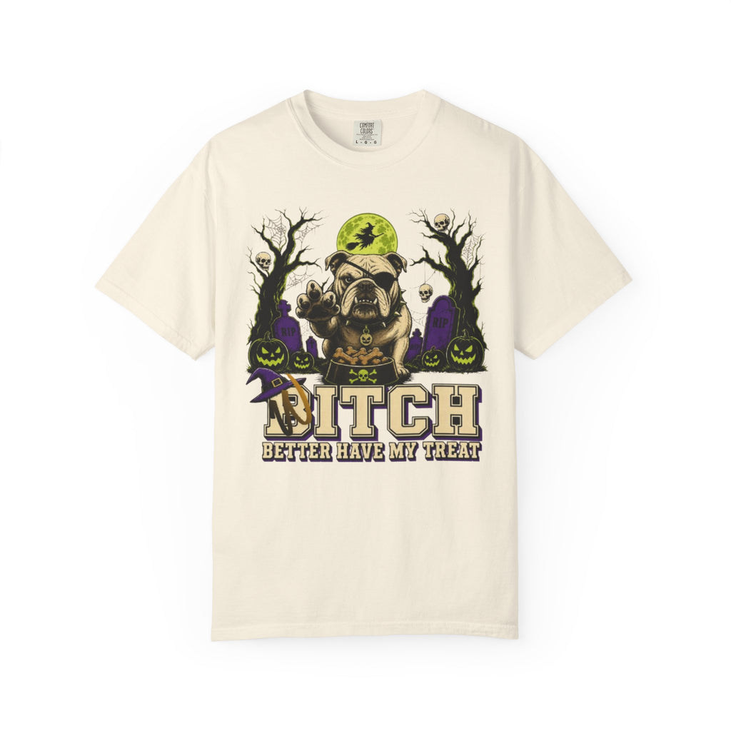 Halloween Bulldog T Shirt Bitch Better Have My Treat Spooky Costume Tee