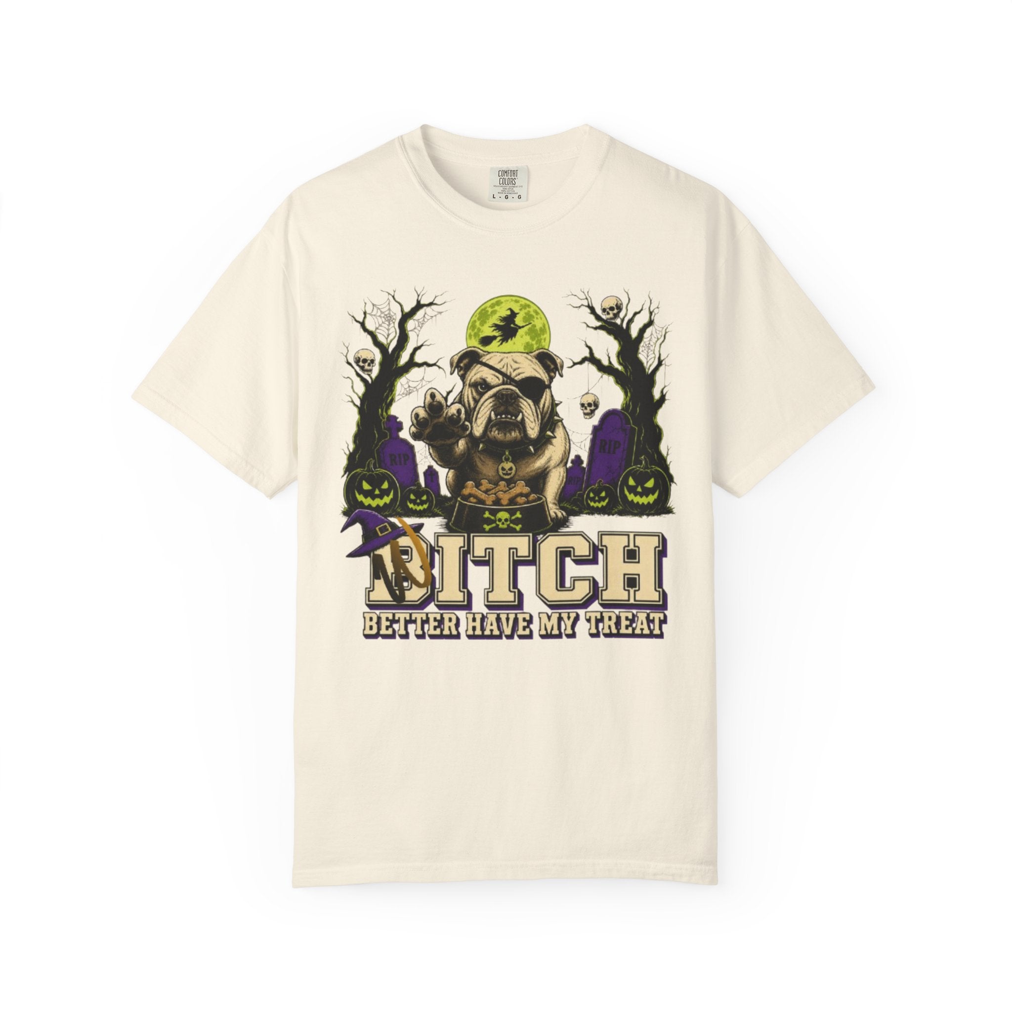 Halloween Bulldog T Shirt Bitch Better Have My Treat Spooky Costume Tee