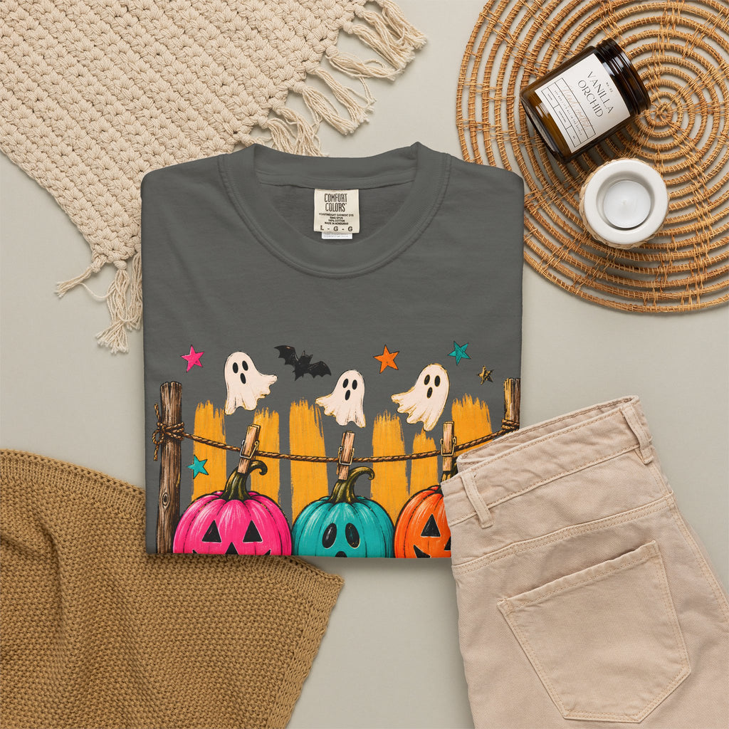 Halloween Pumpkins and Ghosts T Shirt Cute Jack O Lantern Halloween Tee