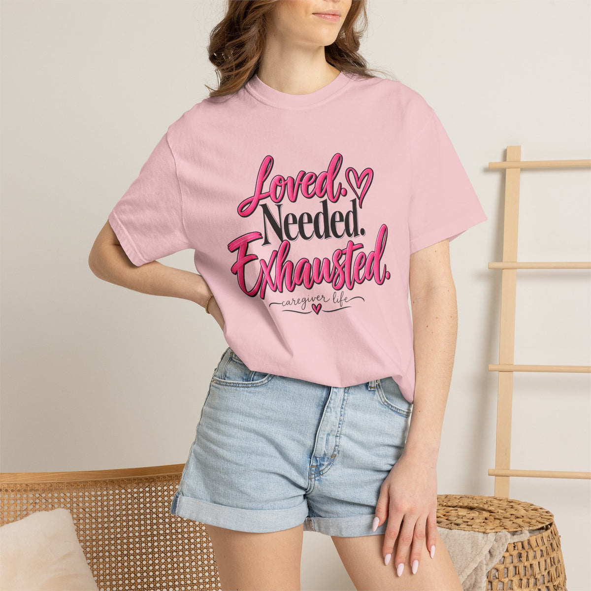 Caregiver Shirt Loved Needed Exhausted Tee Caregiver Life T Shirt Family Caregiver Gift Mom Caregiver Shirt Caregiver Appreciation Tee